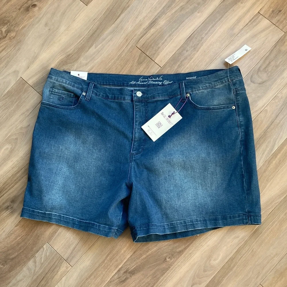 Gloria Vanderbilt Amanda jean short with slimming panel flawless stretch 24W - Picture 6 of 16